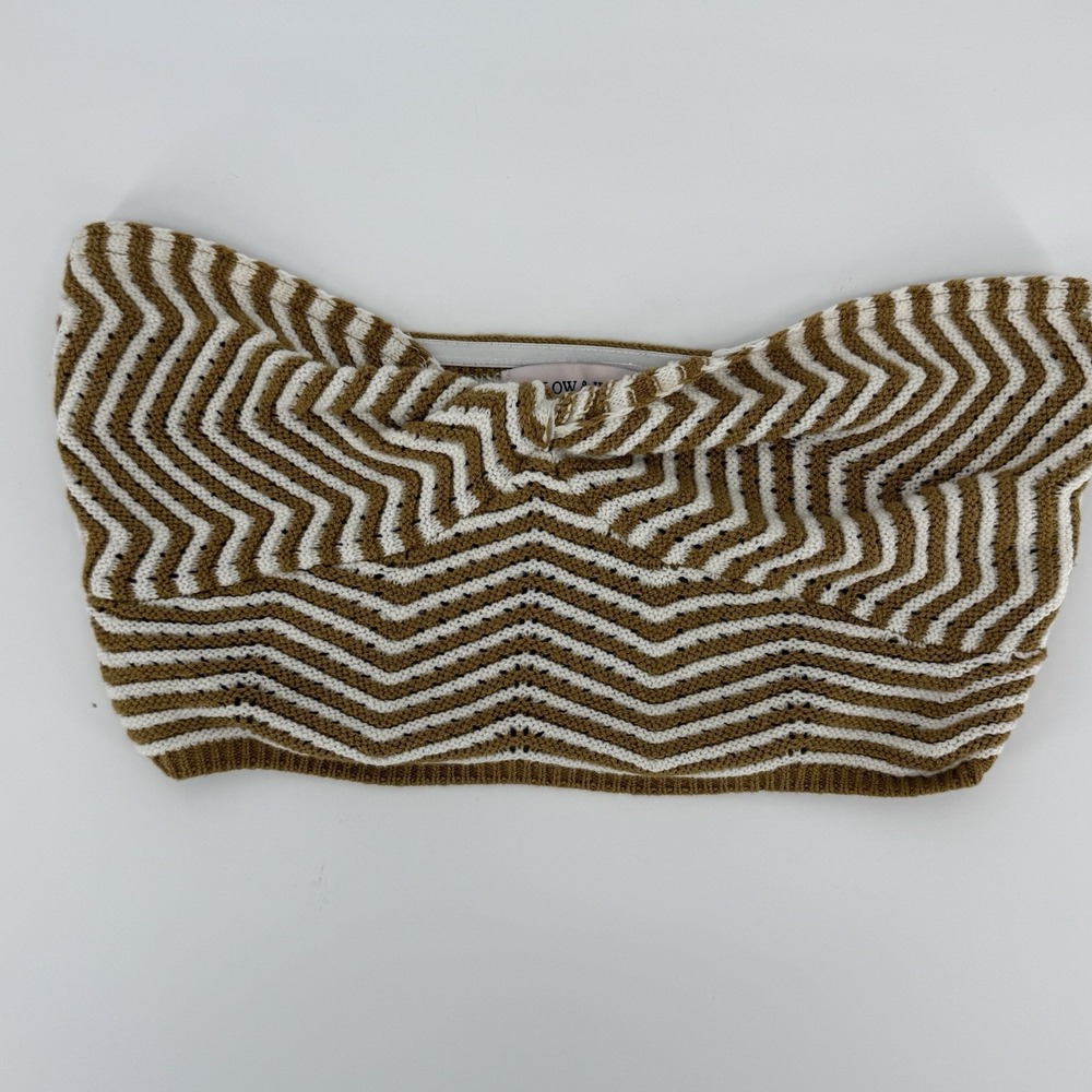 Willow & Wind‎ L Hippie Boho Indi Festival Chevron Stripe Crochet Tube Strapless